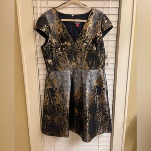 Foiled Vince Camuto cocktail dress